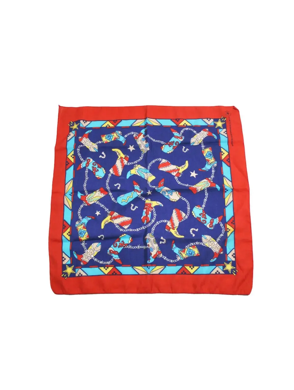 Vintage Cowboy Boots Colorful Western 90s Head Band Bandana
